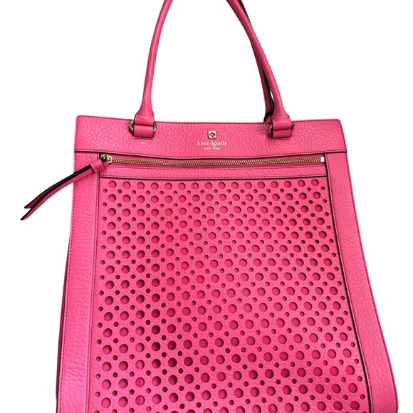 kate spade Handbags - Kate Spade Vibrant Pink Perforated Tote